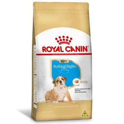 embalagem royal canin filhote para bulldog inglês