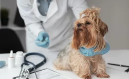 cachorro tomando vacina contra a raiva