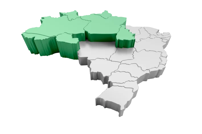 mapa da região norte do Brasil