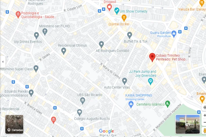 mapa endereço Cobasi Timóteo Penteado Guarulhos