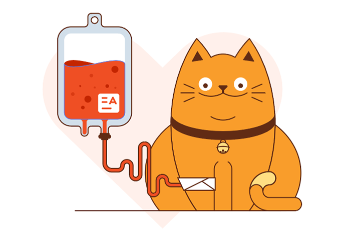 Qual o critério para um gato se tornar doador de sangue