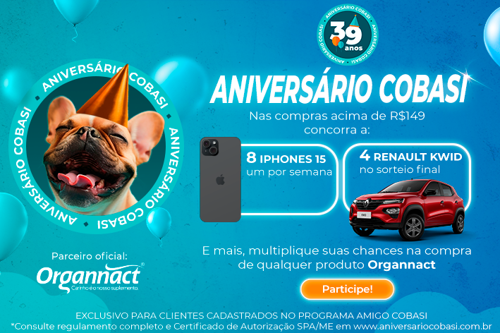 Aniversario Cobasi Organnact promoção