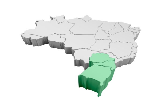 mapa da região Sul do Brasil Hospital veterinário público